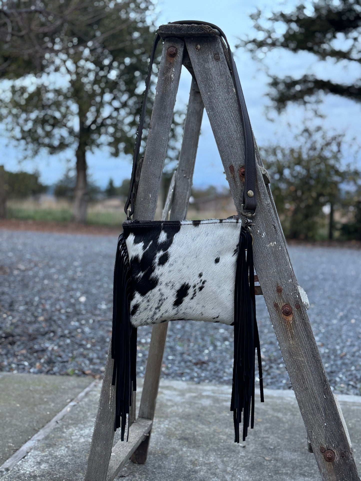 Petaluma Bag - cow hair and fringe