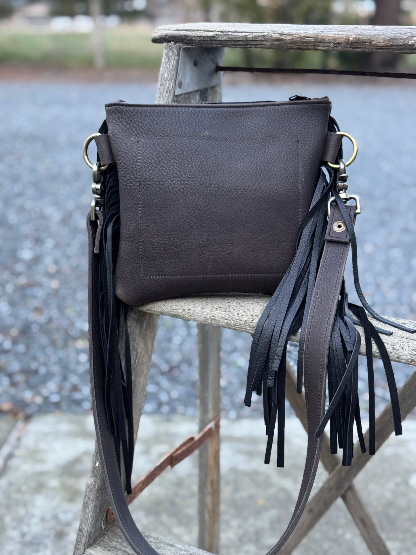 Petaluma Bag - cow hair and fringe