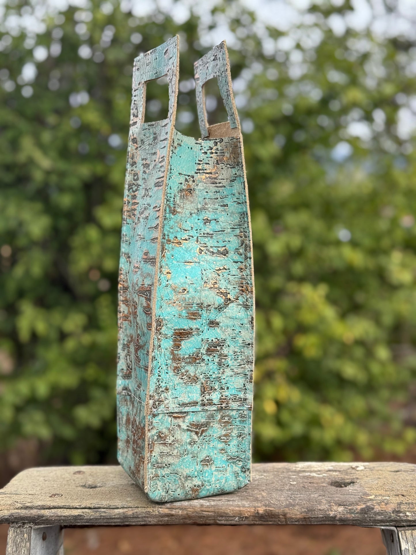 Wine Tote - Turquoise