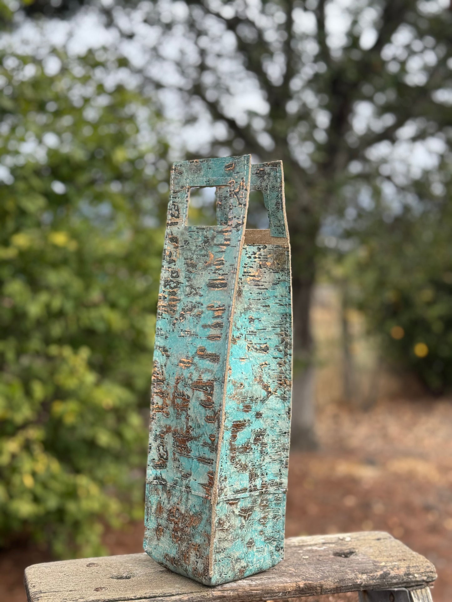 Wine Tote - Turquoise
