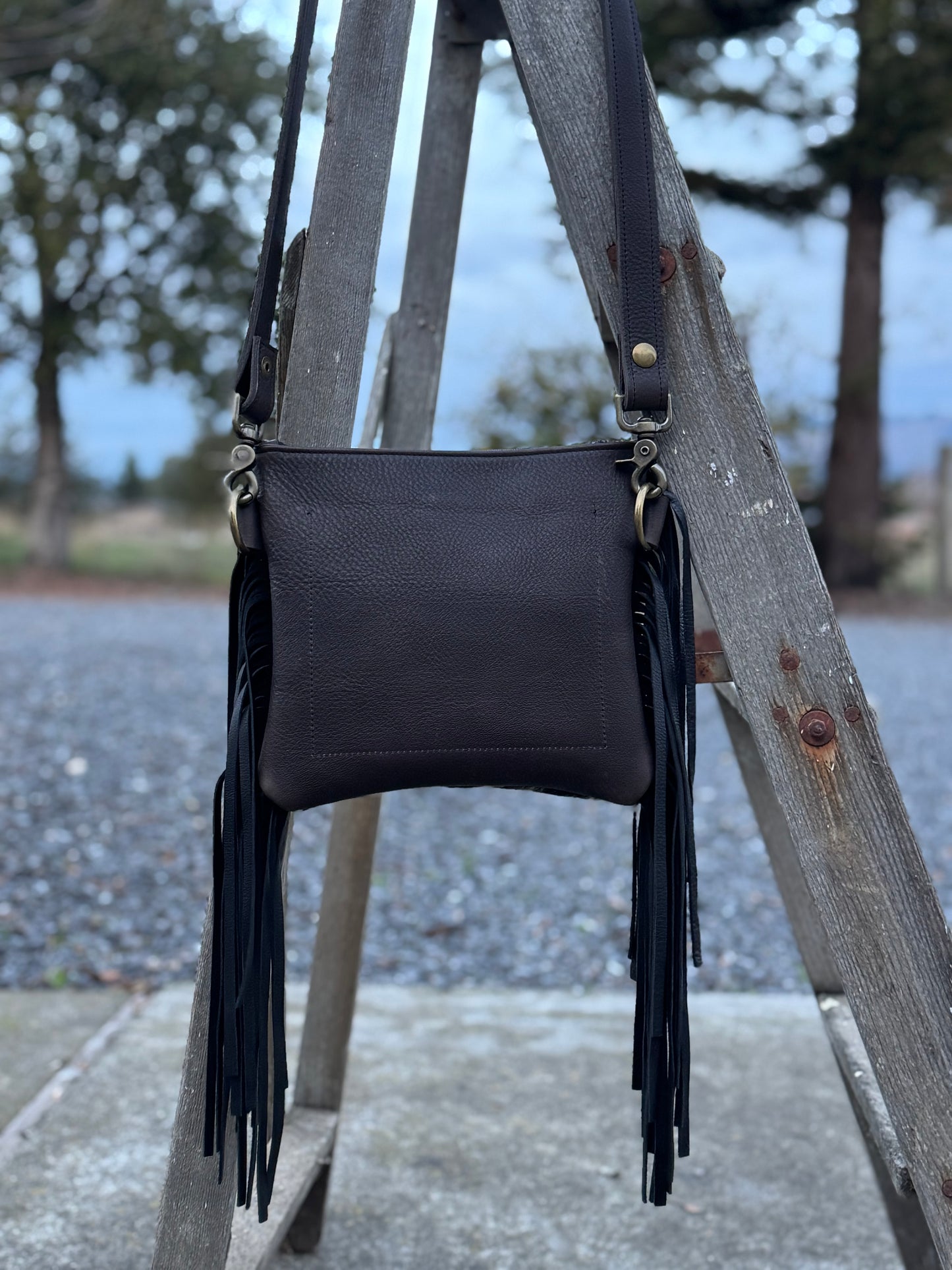 Petaluma Bag - cow hair and fringe