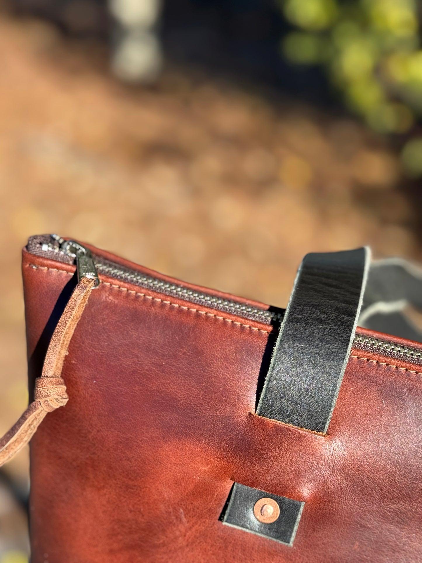Bodega Bag w/zipper - made with Horween Chromexcel