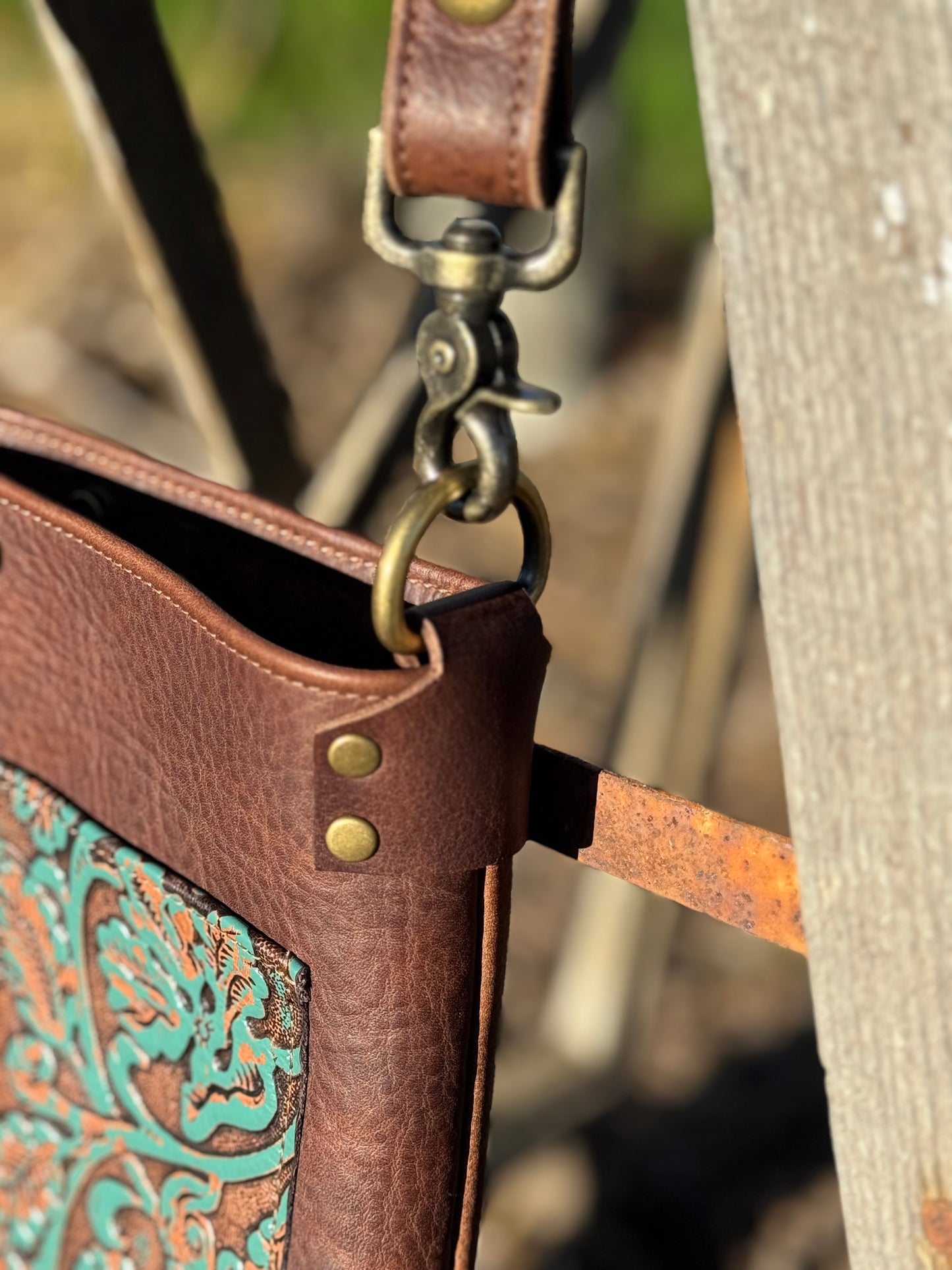 Sonoma Bag with floral turquoise