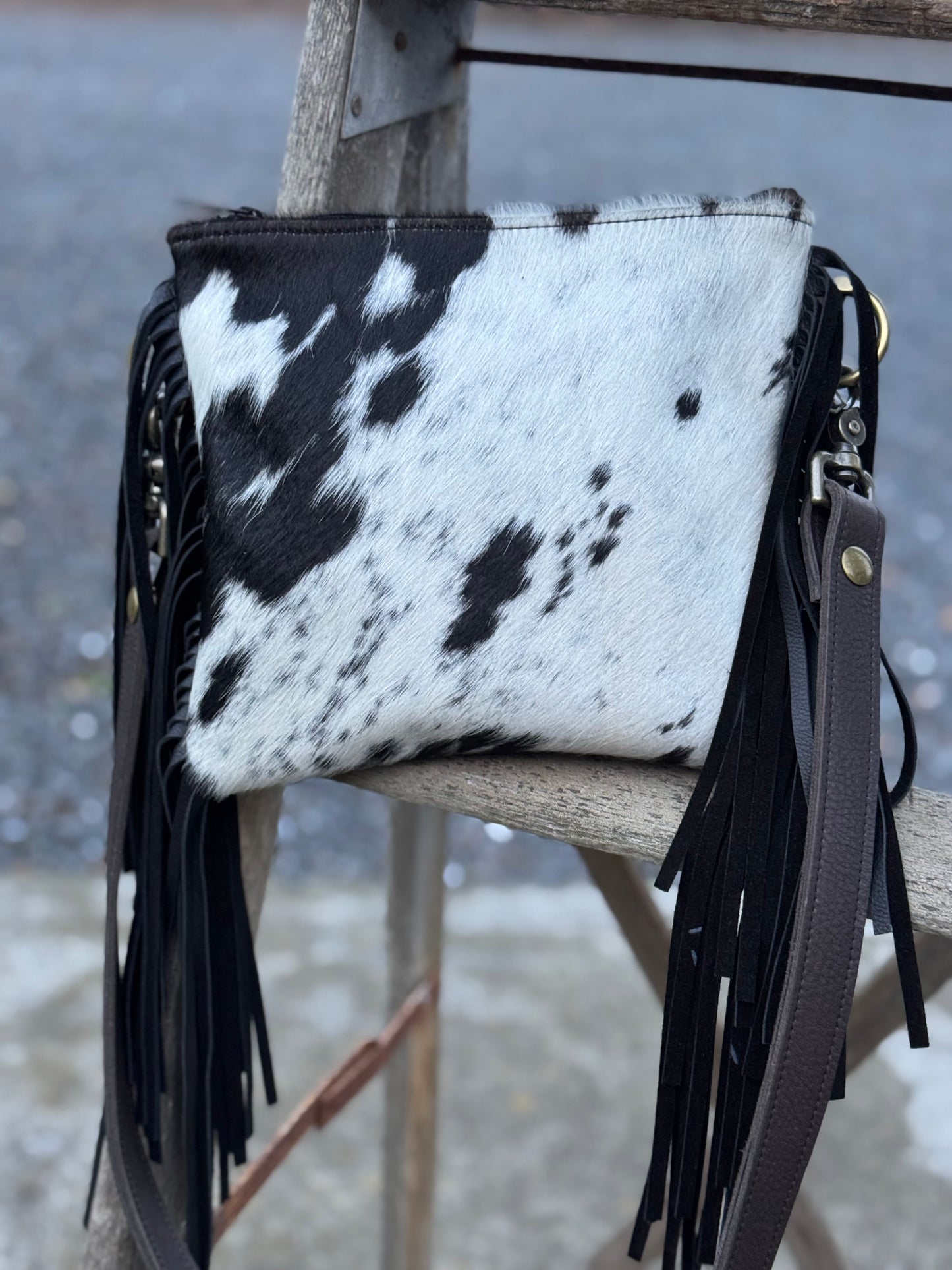 Petaluma Bag - cow hair and fringe