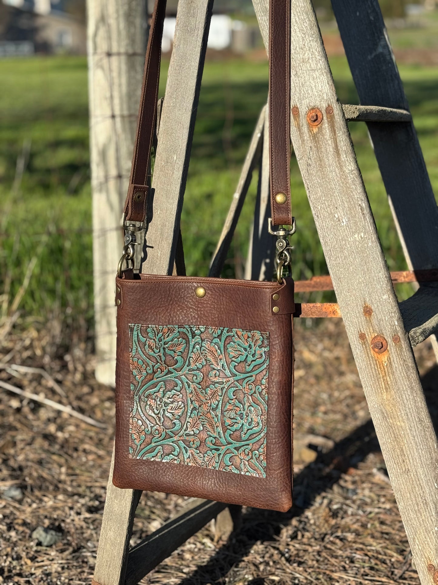 Sonoma Bag with floral turquoise