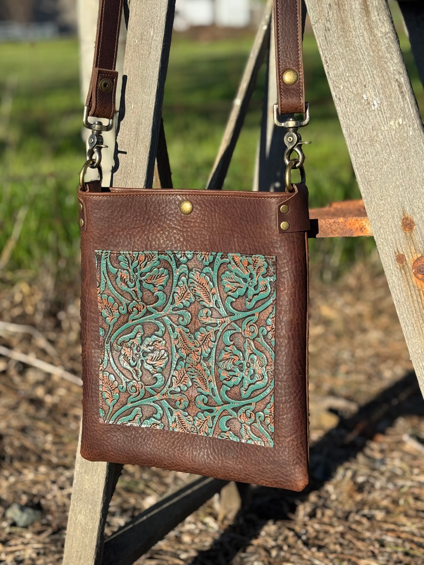 Sonoma Bag with floral turquoise