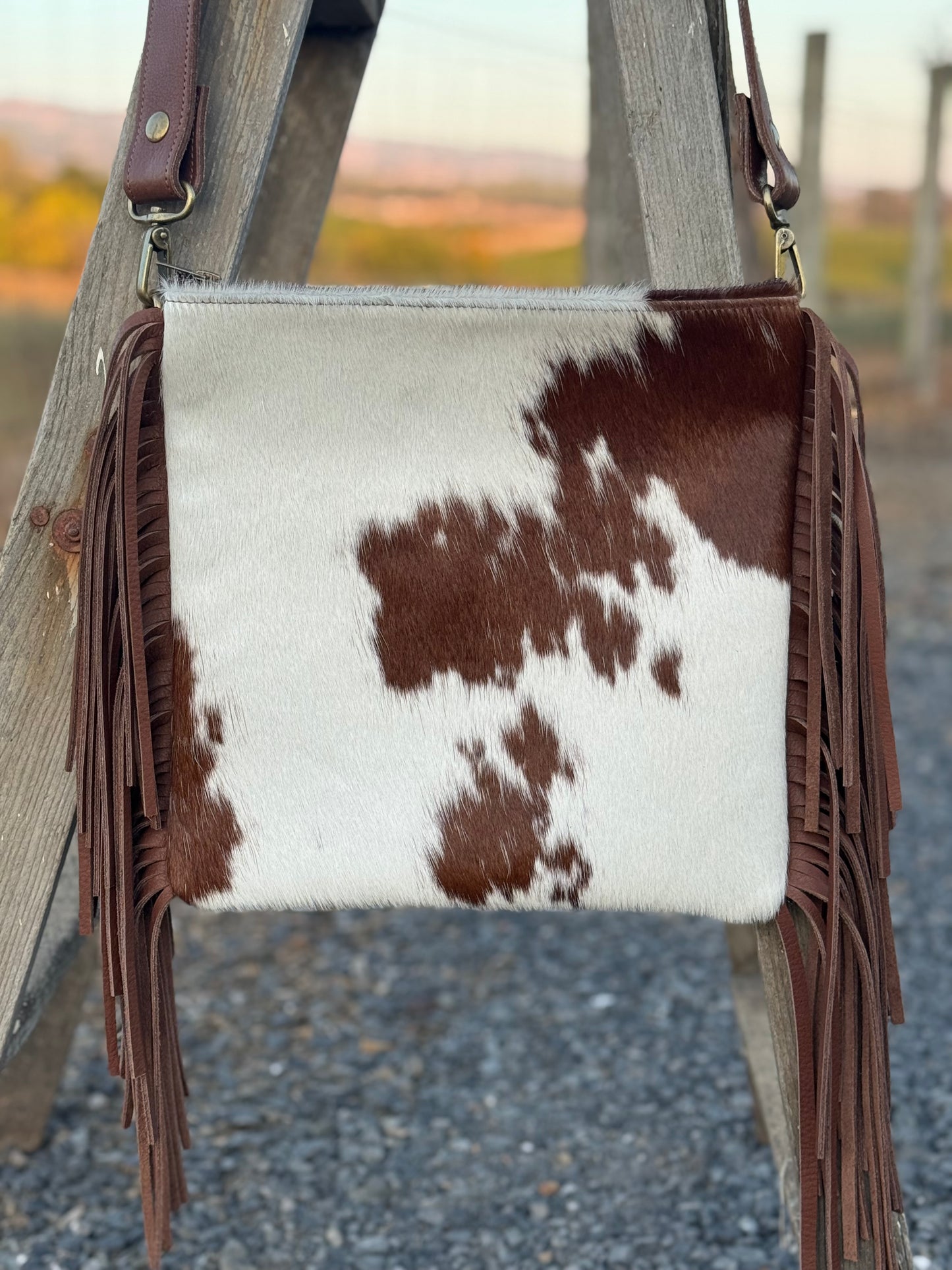 Petaluma Bag - cow hair & fringe