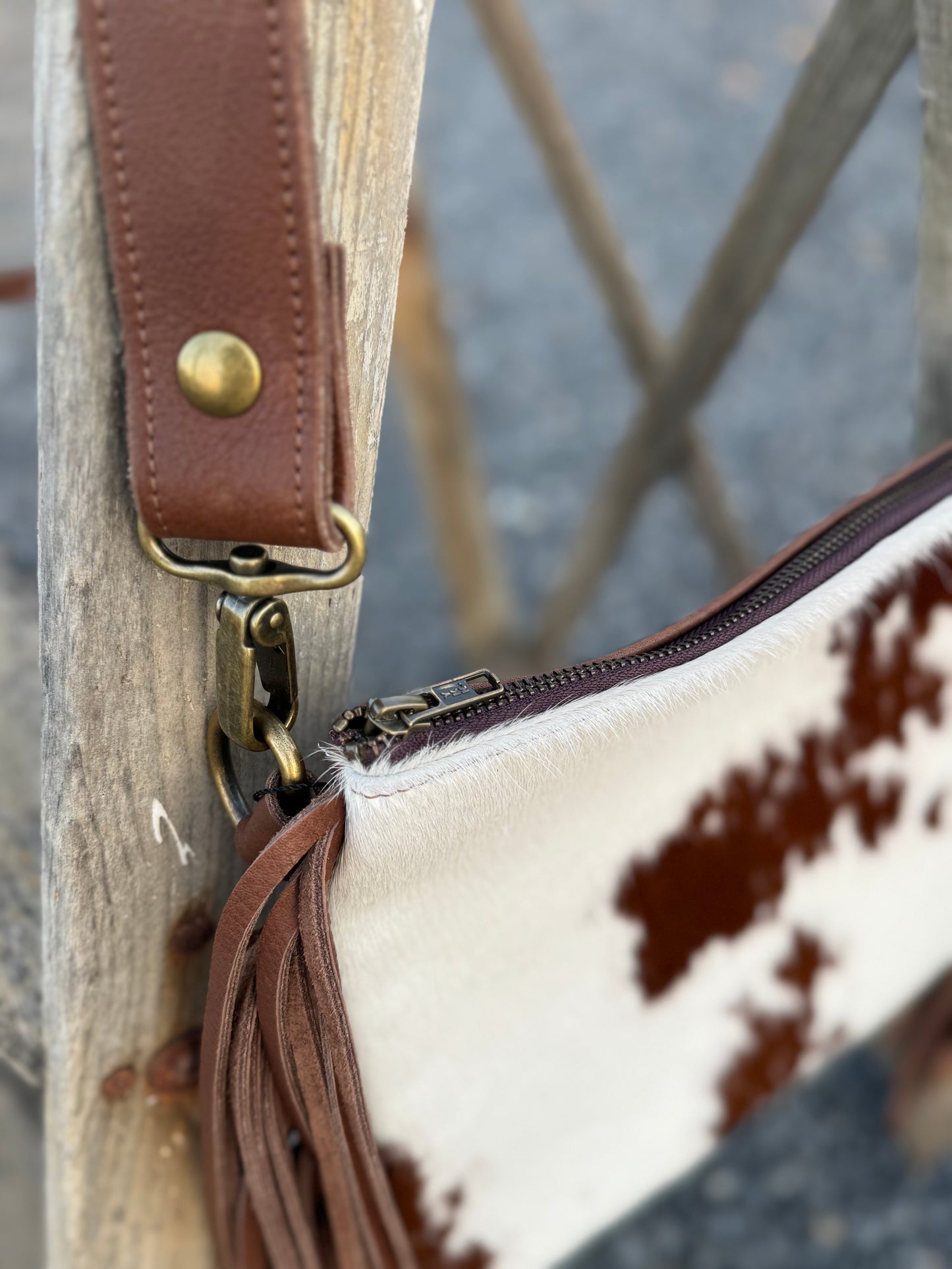 Petaluma Bag - cow hair & fringe