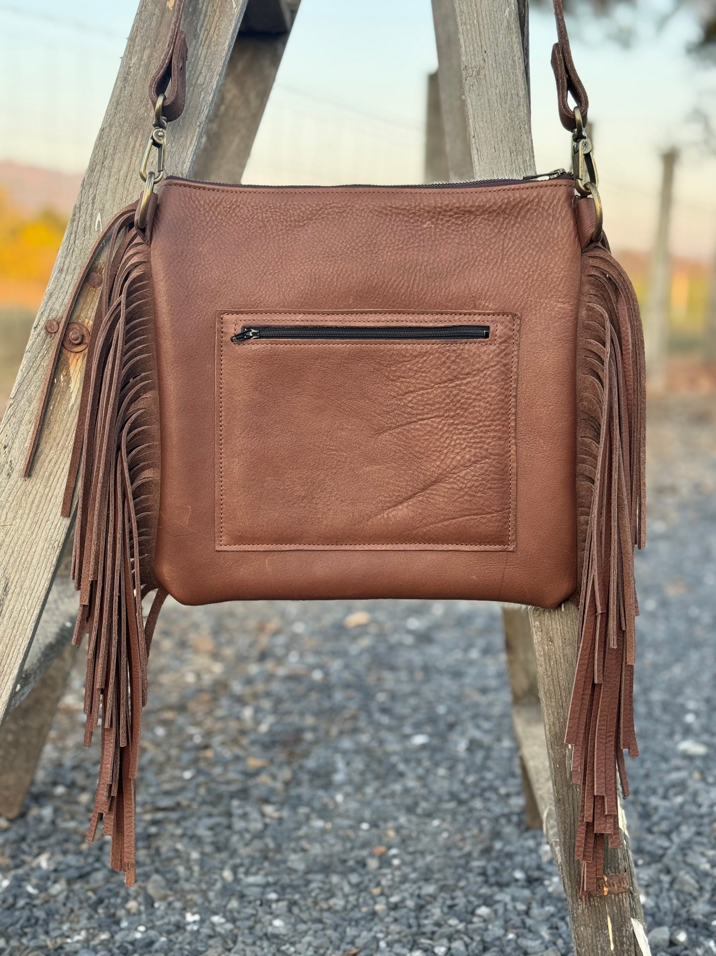 Petaluma Bag - cow hair & fringe