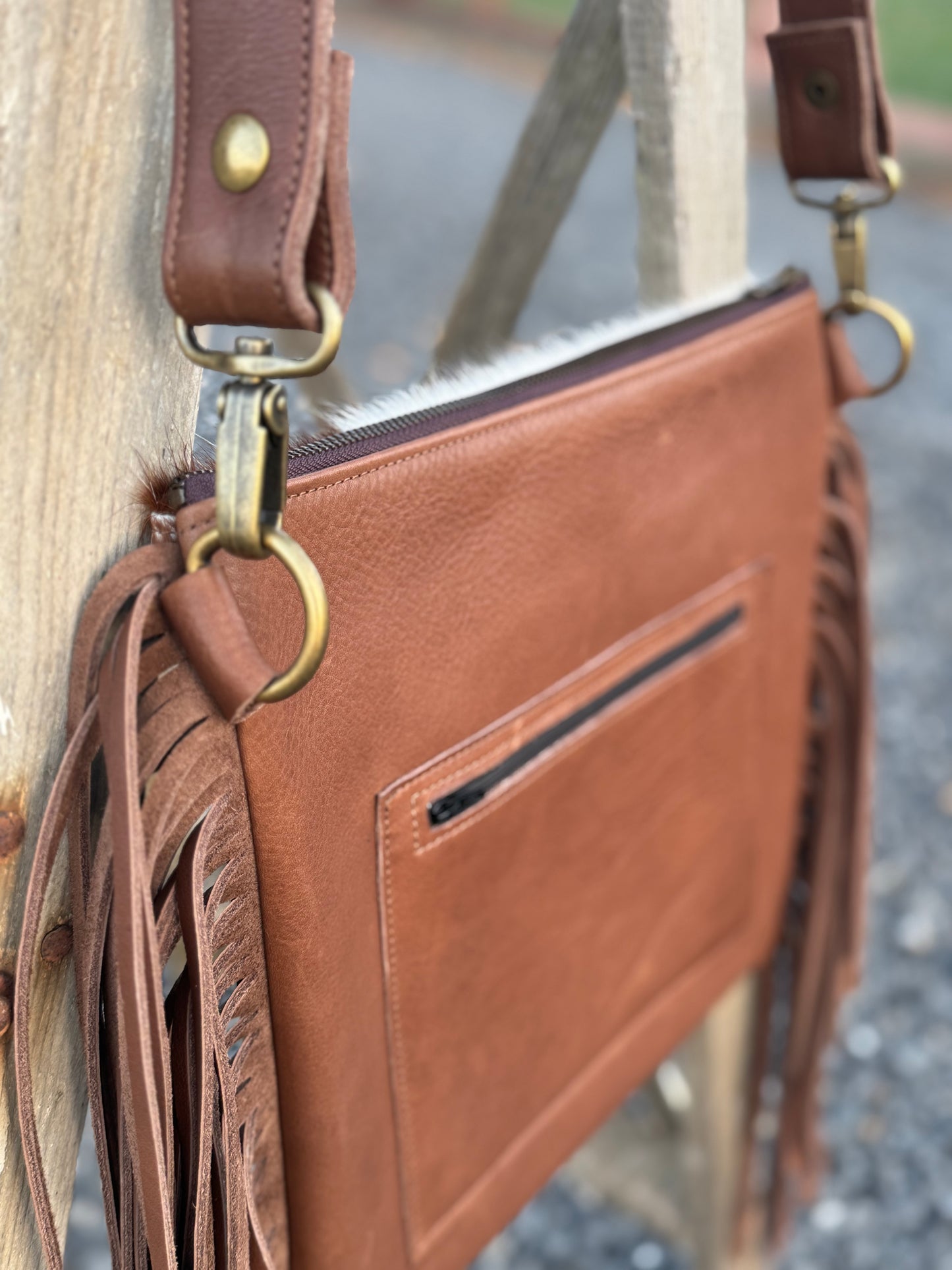 Petaluma Bag - cow hair & fringe