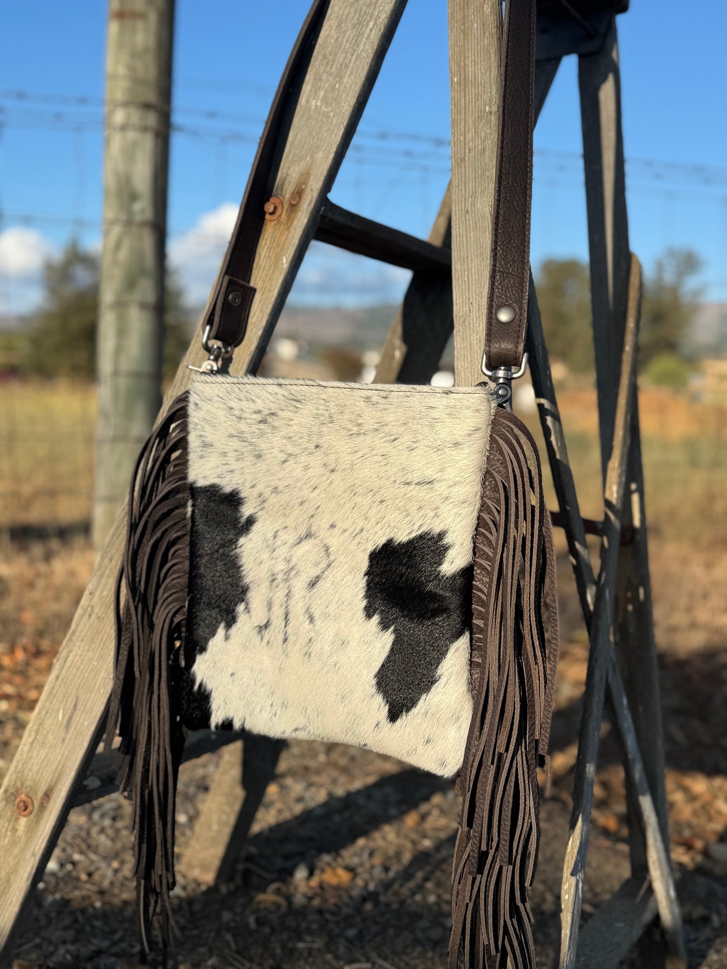 Petaluma Bag - cow hair & fringe