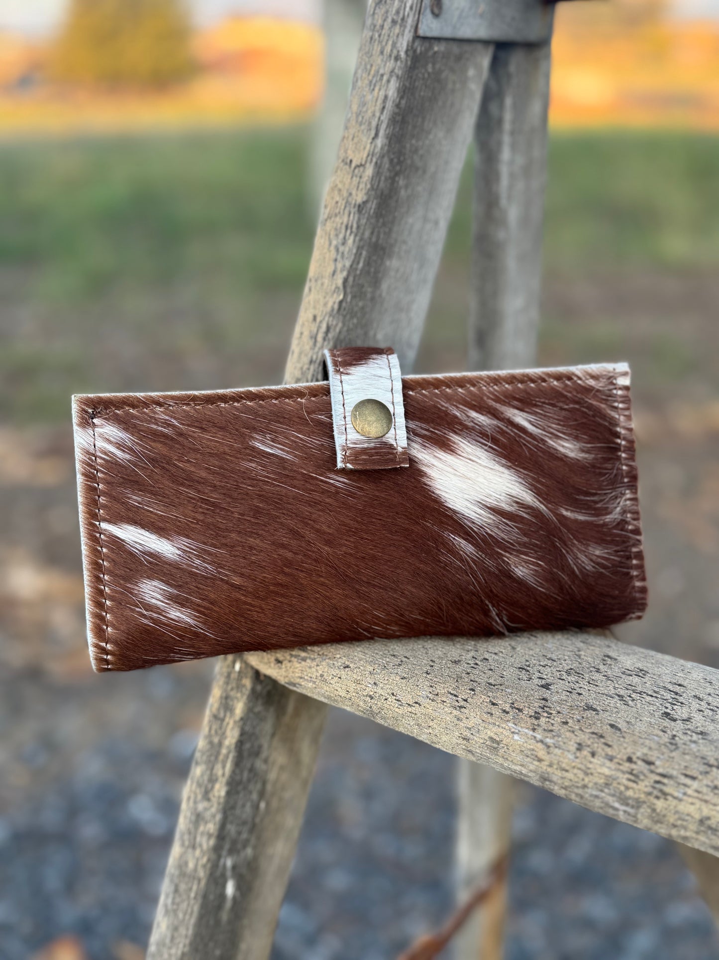 Women’s Bifold Wallet Red/White Hair