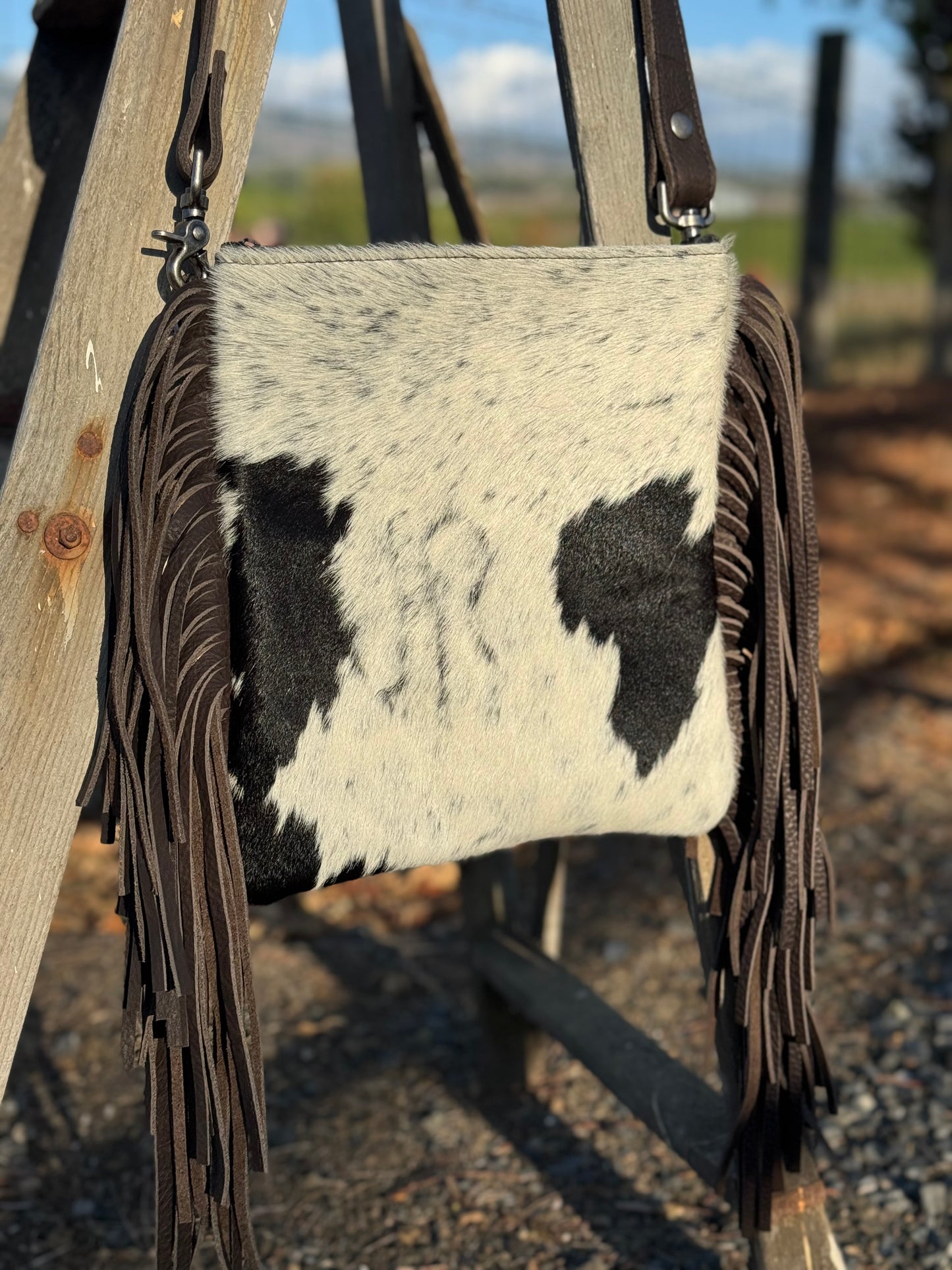 Petaluma Bag - cow hair & fringe