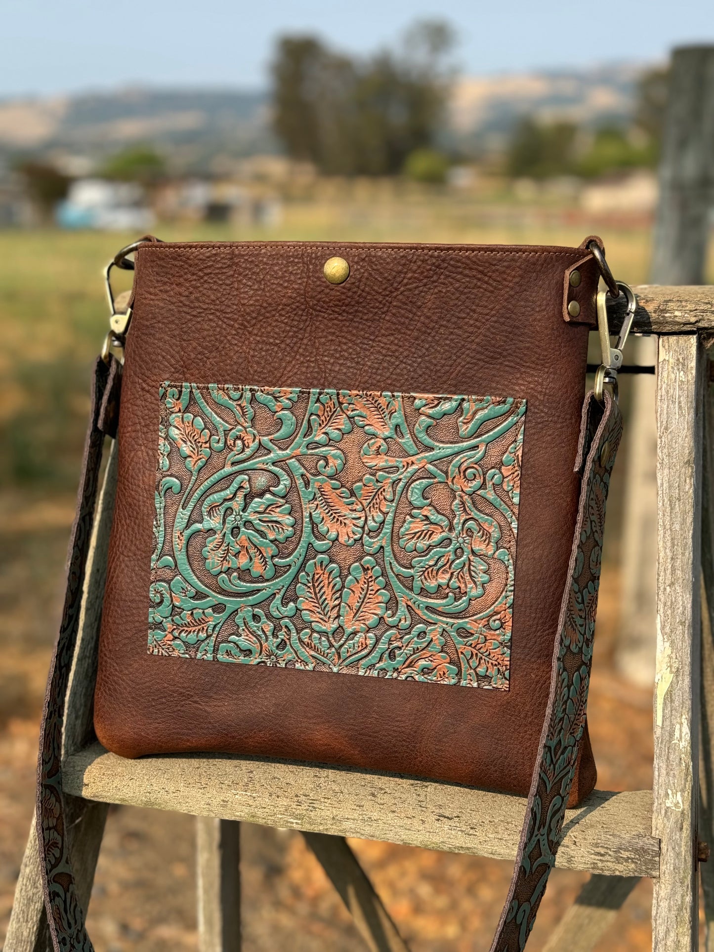 Sonoma Bag with floral turquoise