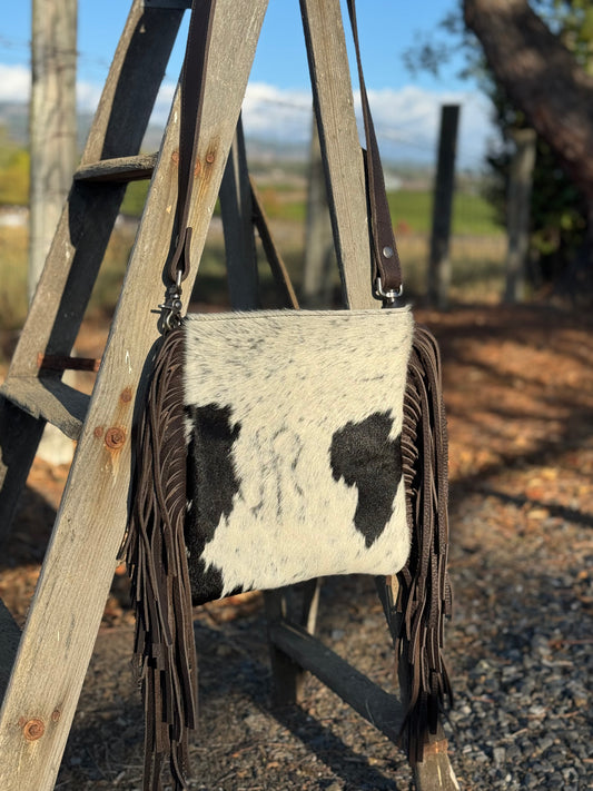 Petaluma Bag - cow hair & fringe