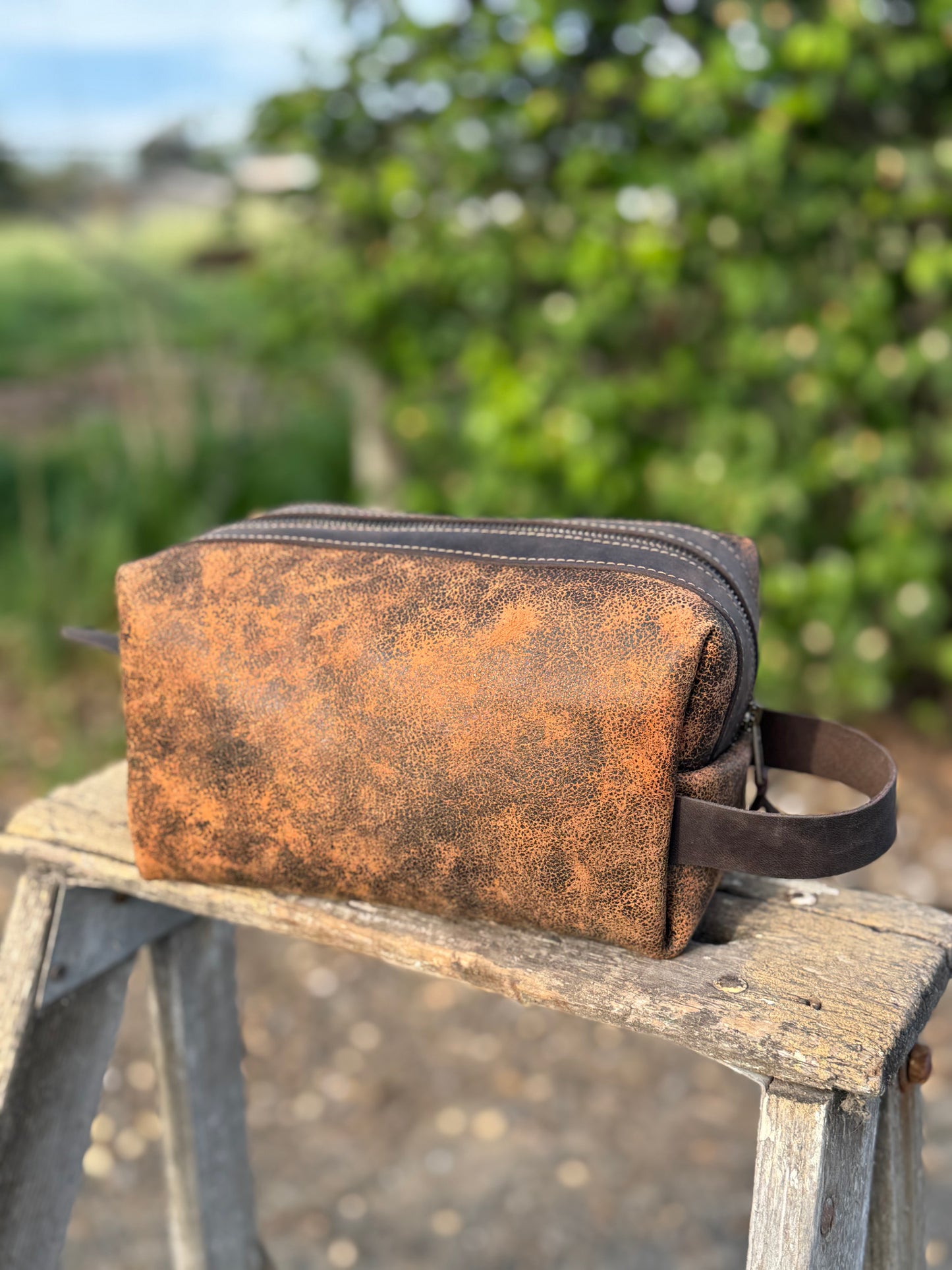 Dopp Kit - Brown Crackle