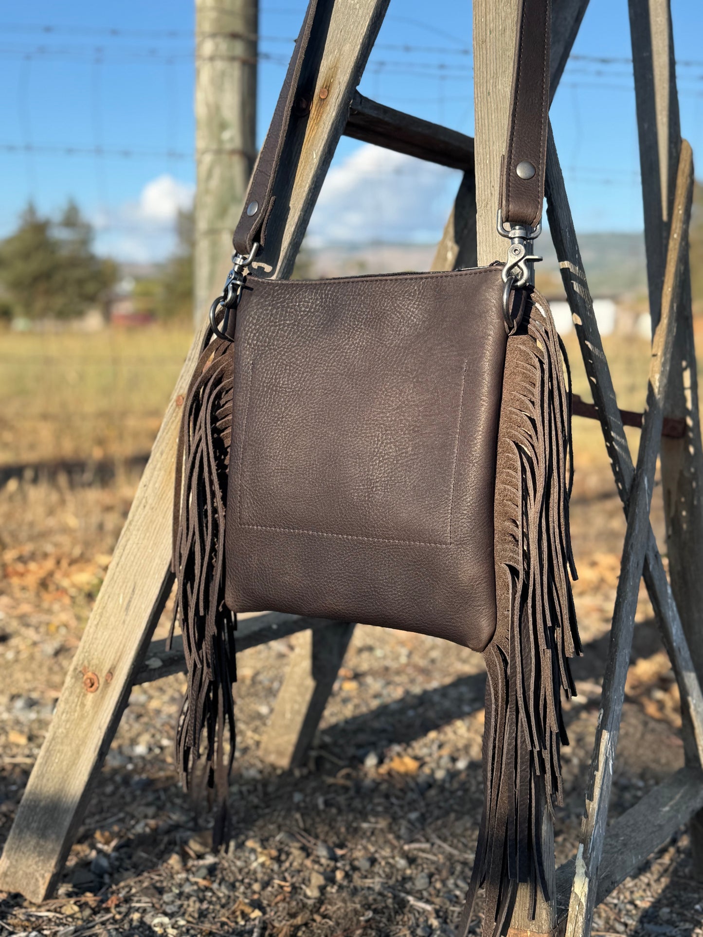 Petaluma Bag - cow hair & fringe