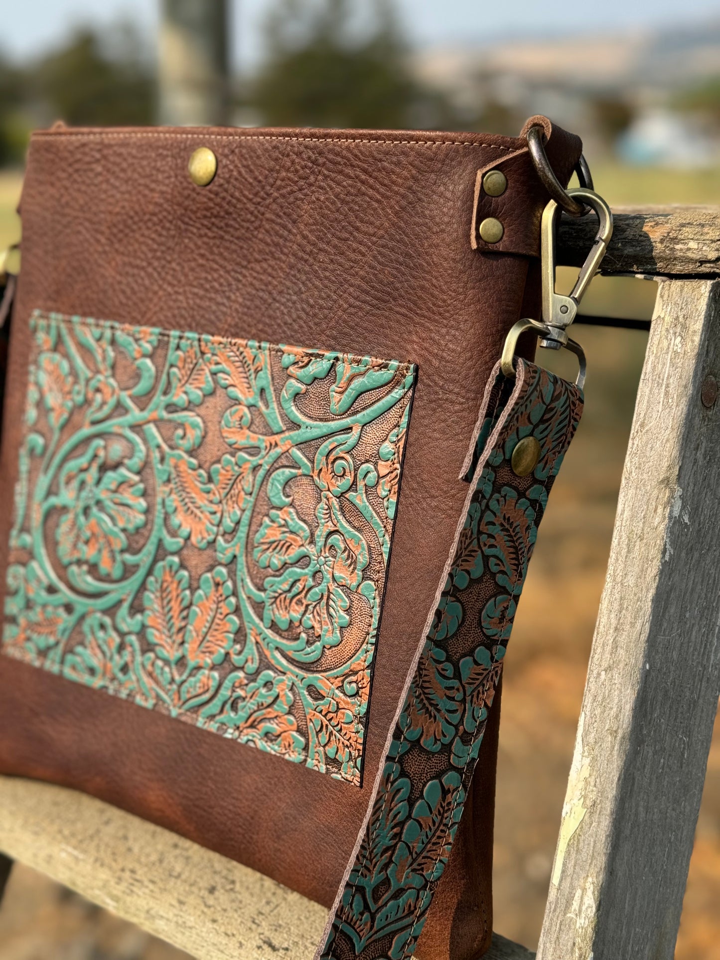 Sonoma Bag with floral turquoise