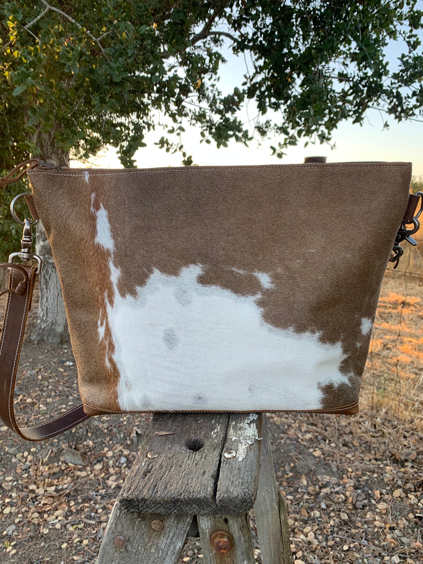 Windsor Bag - Brown with Cow Hair