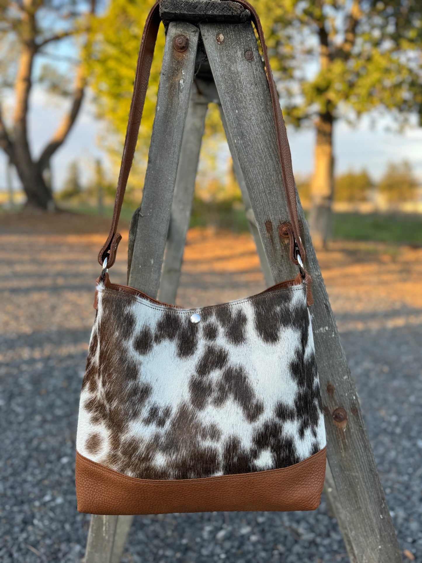 Penngrove Bag - Brown with Cow Hair