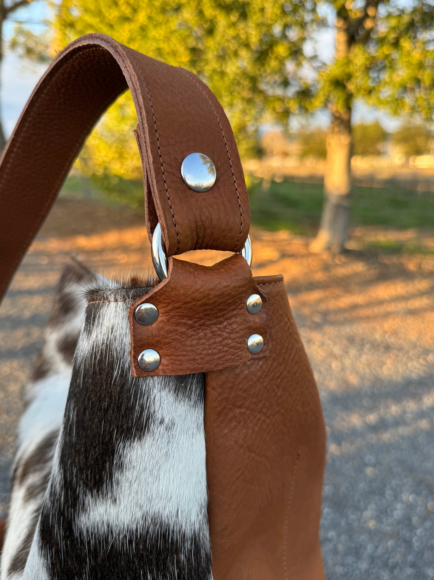 Penngrove Bag - Brown with Cow Hair